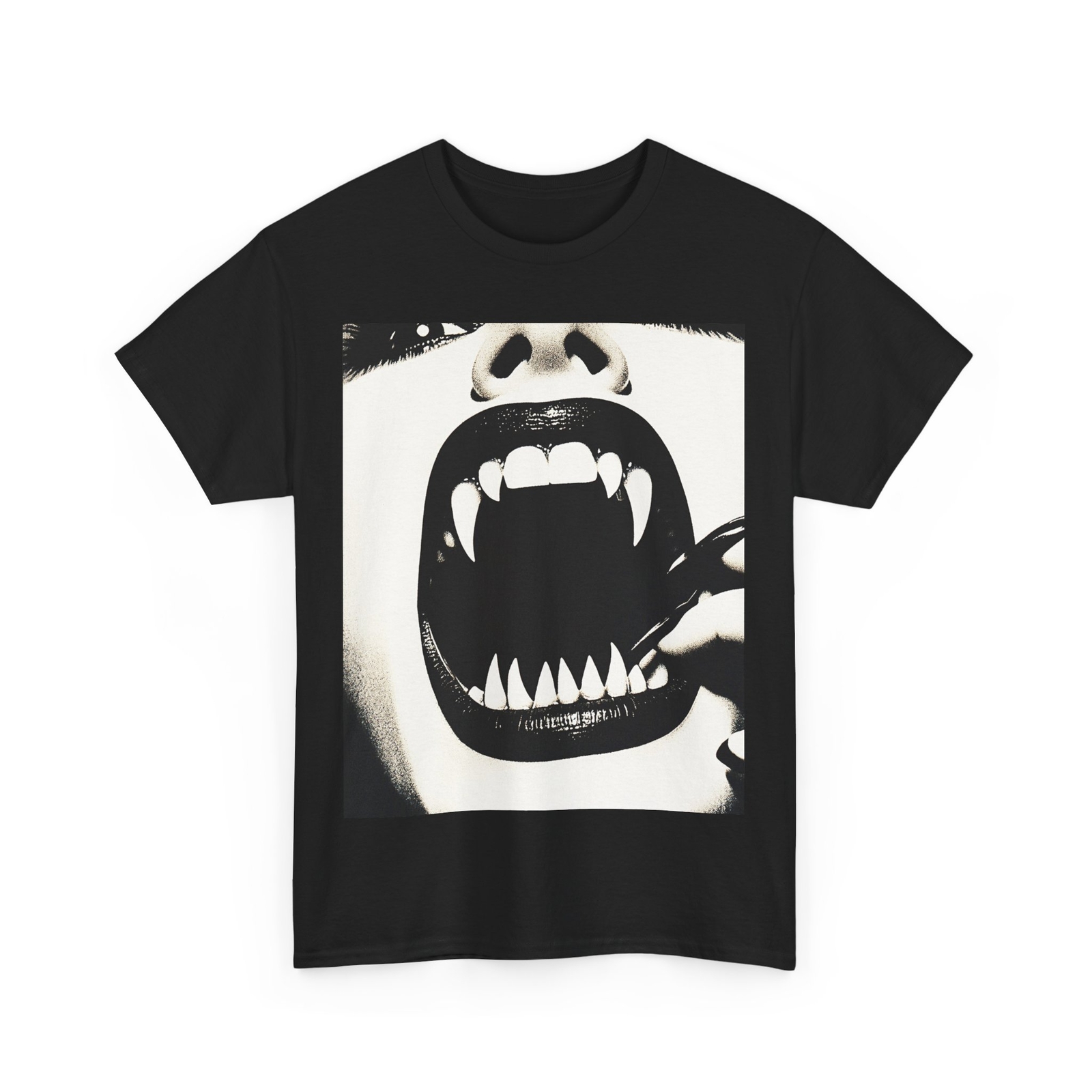 VAMPIRE TEETH TSHIRT TEE MEN WOMEN ART STREET WEAR WILD CREEPY MONSTER HOT SHIRT
