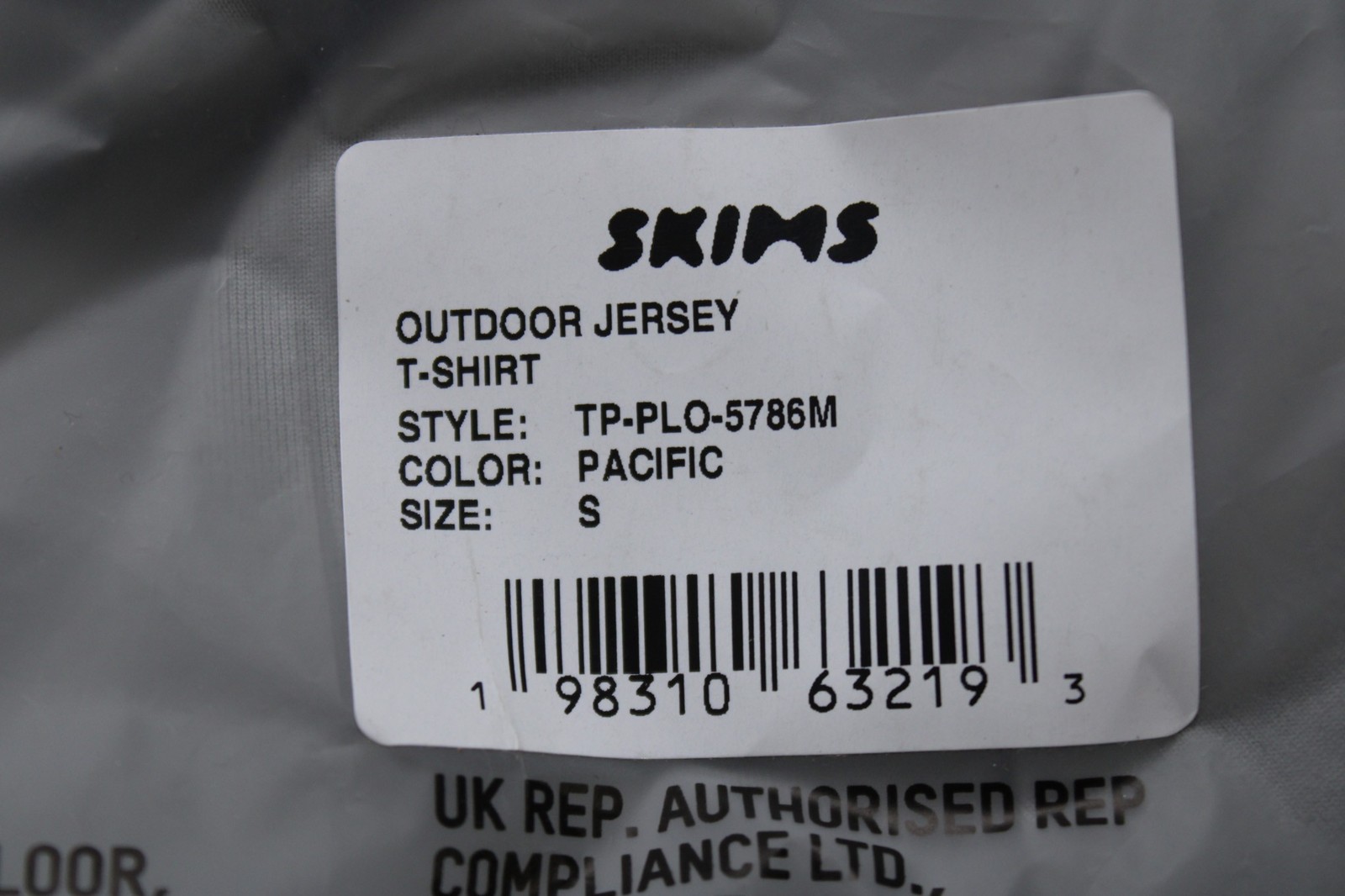 Skims Men's Crew Neck Outdoor Jersey Classic T-Shirt ZG3 Pacific Small NWT gallery