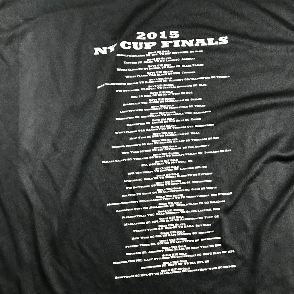 NY Club Soccer League Shirt Mens Medium Gray 2015 Finals Short Sleeves Tee gallery