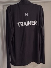 YMCA Trainer/Staff Longsleeve Shirt – 1/2 Zip – Black – Size Men’s L (Large)