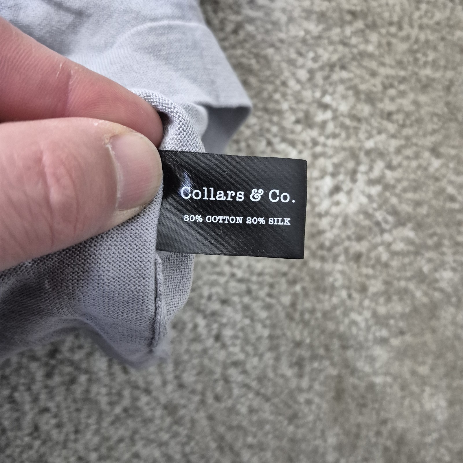 Collars & Co Cotton Silk T Shirt Mens 3XL Gray Comfort Knit Luxury Stretch New gallery