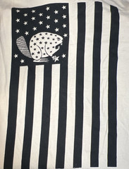 Duluth Trading Longtail T 2XL Relaxed Fit Ivory Angry Beaver Flag Graphic USA