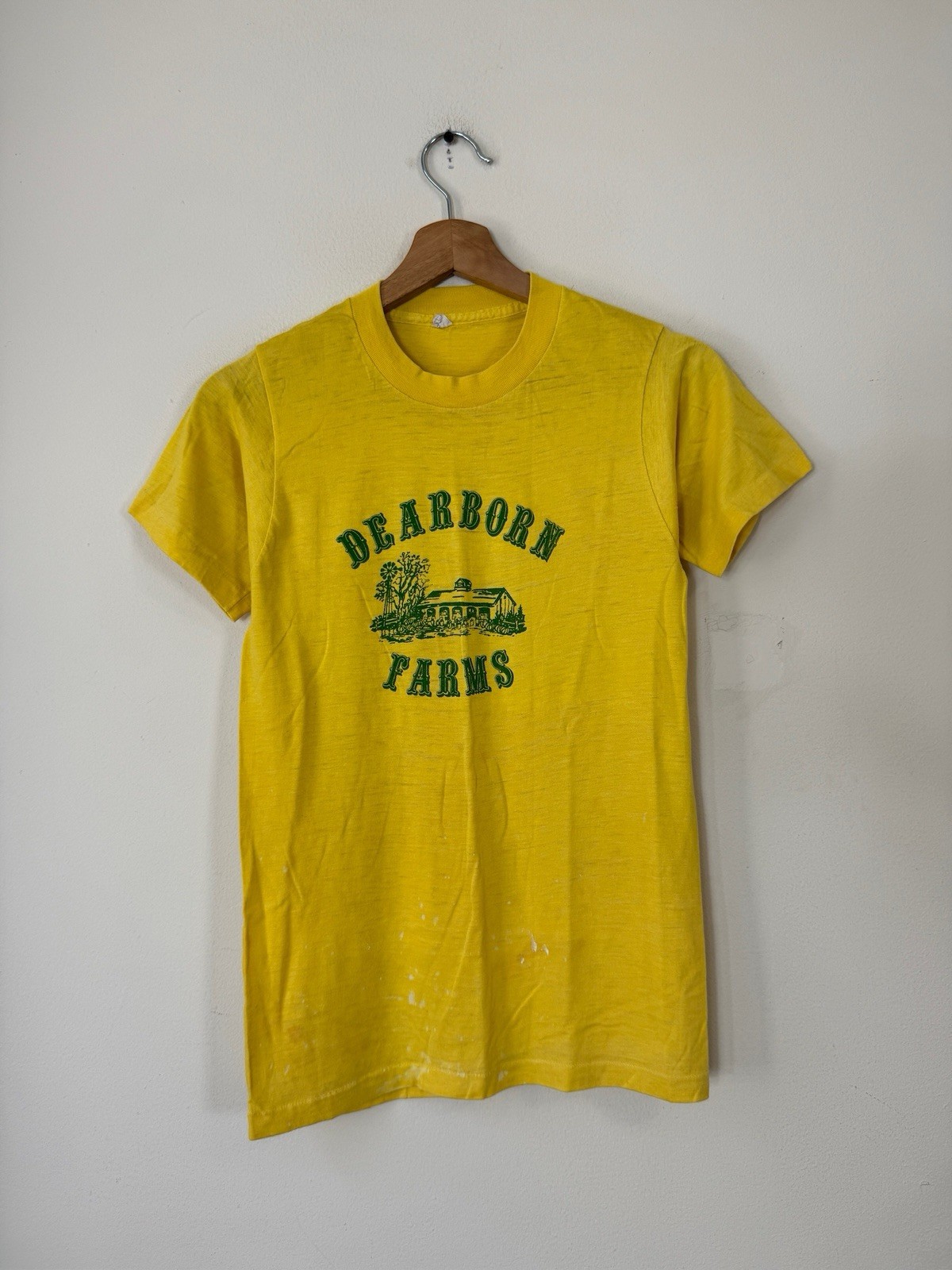 Vintage 70’s Graphic Dearborn Farms Nature Single Stitch Yellow Tee Shirt- Small gallery