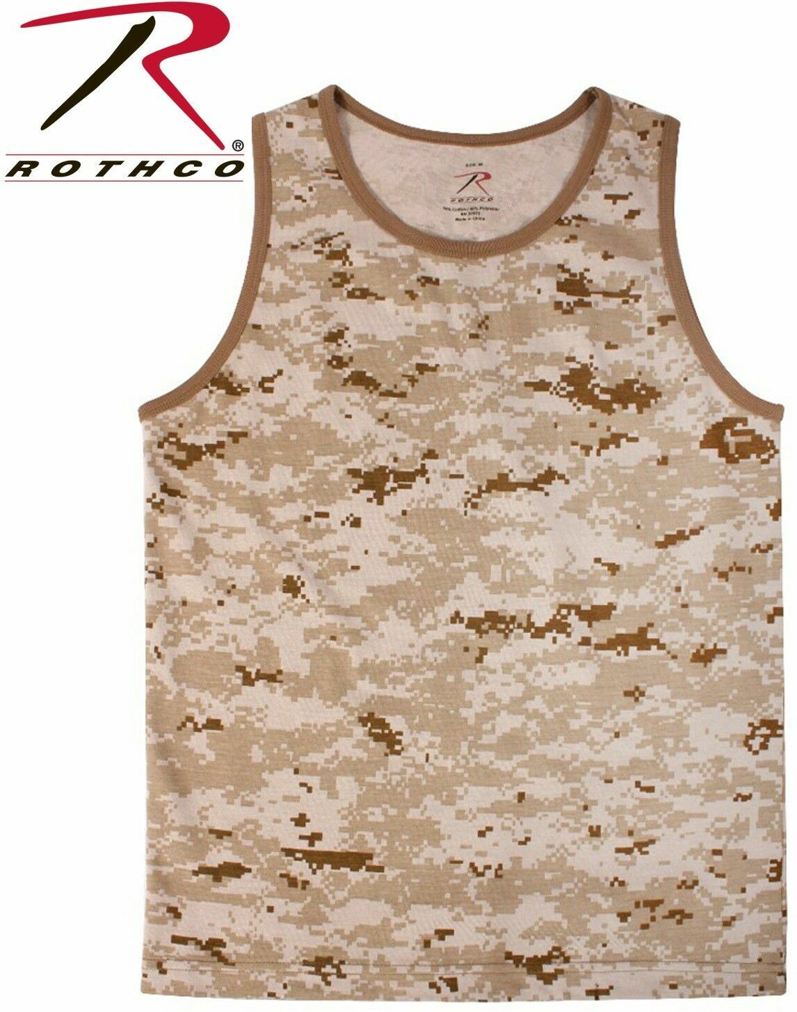 Camo and Solid Tank Tops Tactical Military Sleeveless Army Quality ROTHCO OR FOX gallery