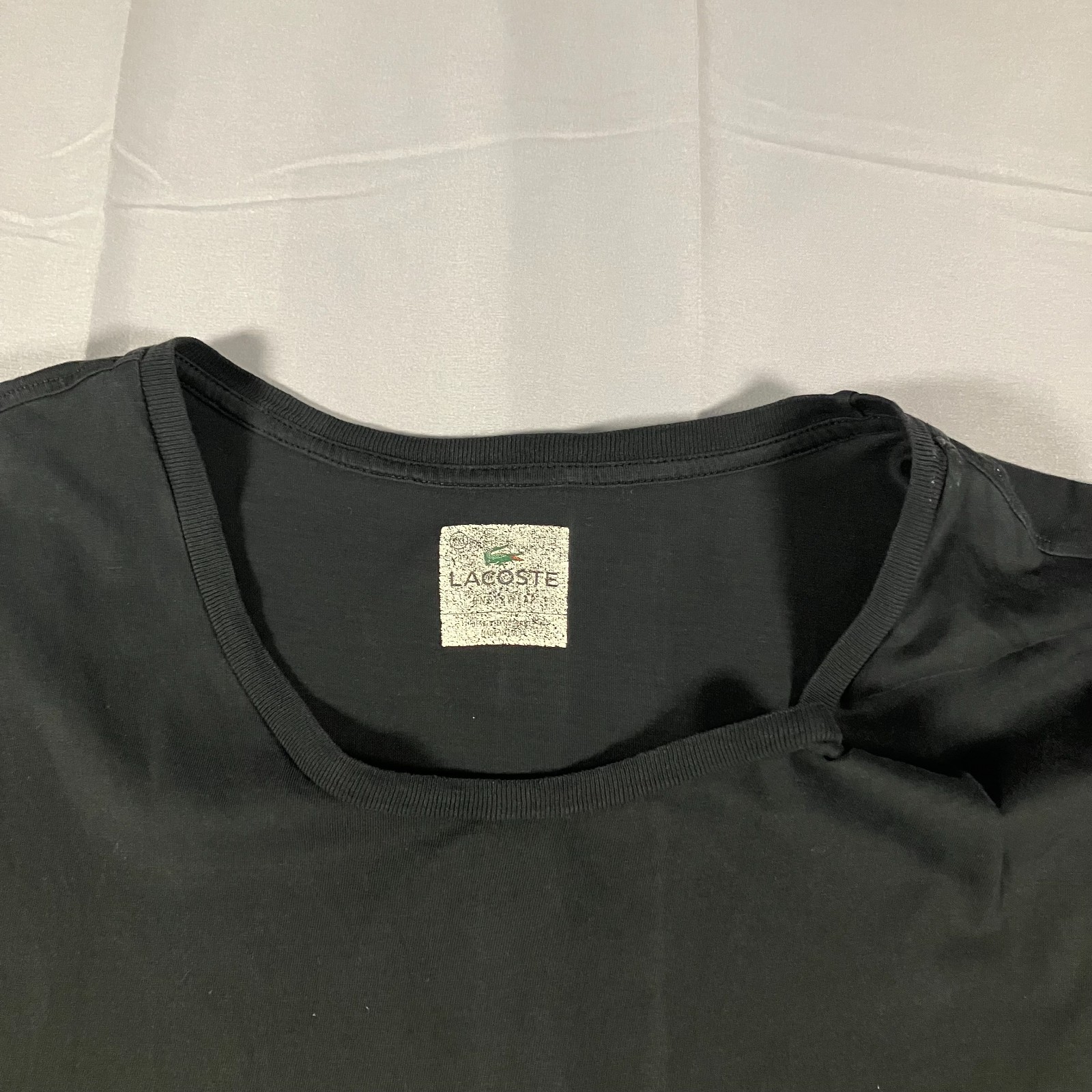 Lacoste Crew Neck T-Shirt Men’s XXL Black Short Sleeve 100% Supima Cotton gallery