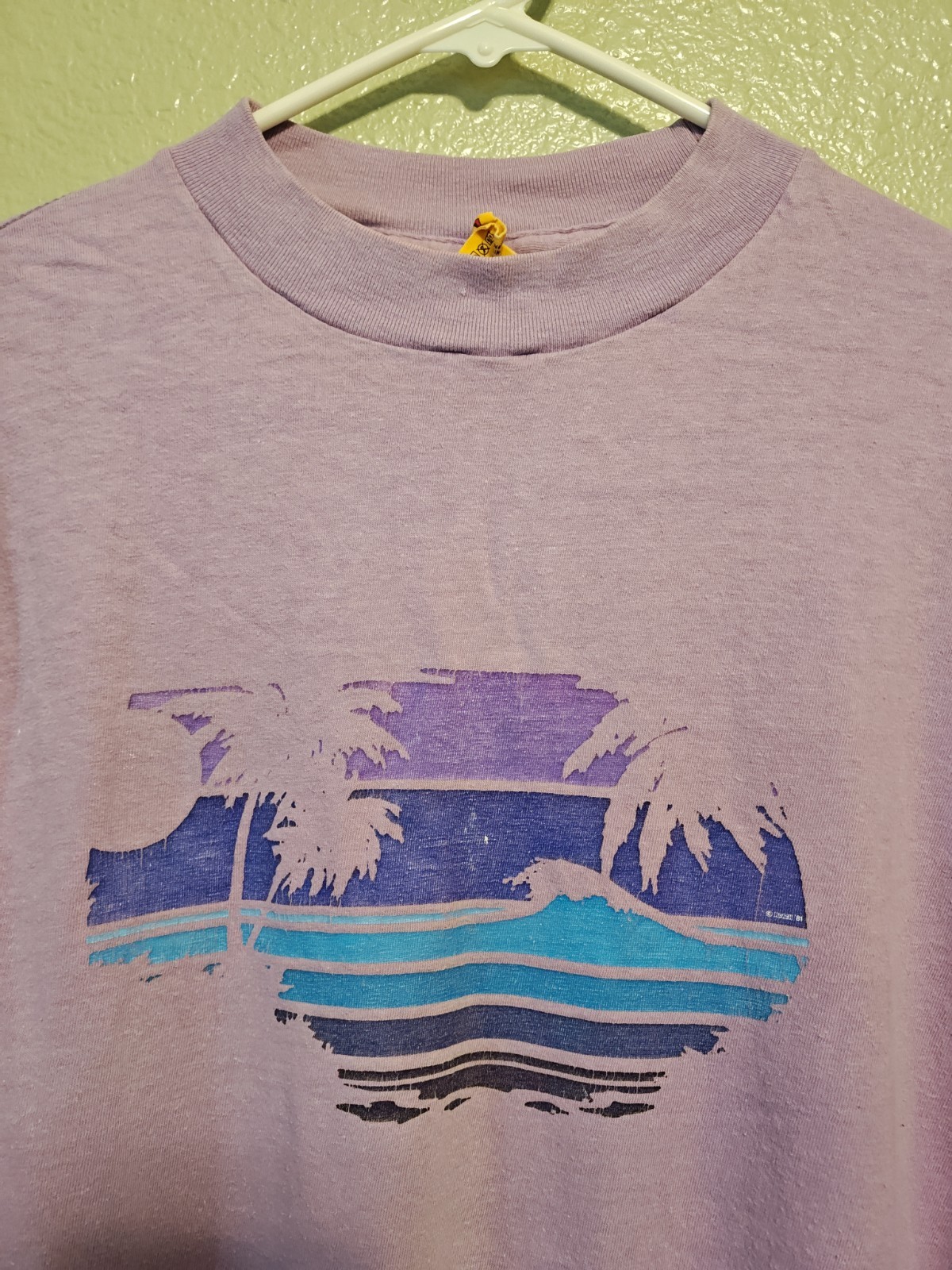 Vintage Long Sleeve California T-shirt Light Purple Size Large Used As-Is gallery