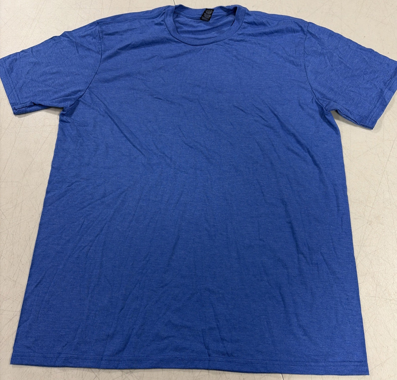 District Perfect Tri DTG Crew-Neck Adult T-Shirt Short Sleeve Blue Size XL New