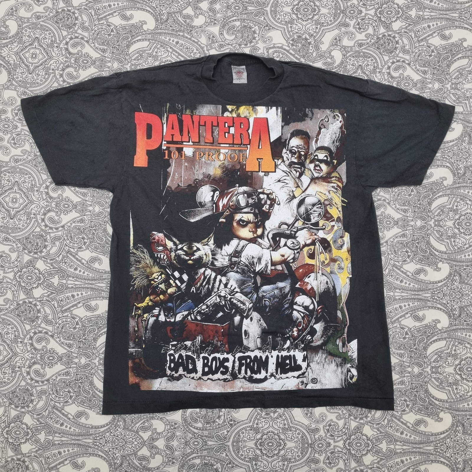 Pantera Vintage Band T-Shirt 101 Proof Graphic Print Tee Size Large