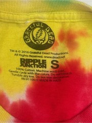 Grateful Dead Bertha Skull Roses Rainbow Tie Dye T Shirt Small Ripple Junction