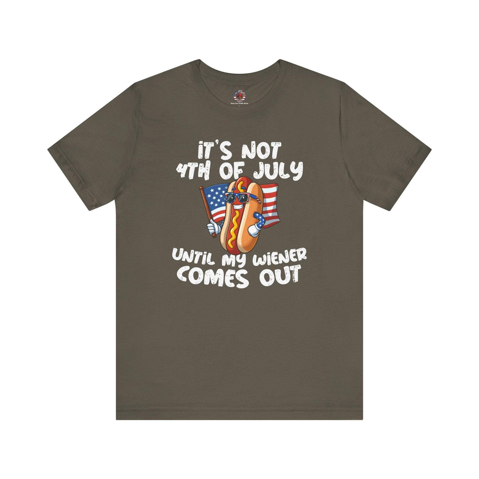It's Not 4th Of July Until My Wiener Comes Out T-Shirt gallery