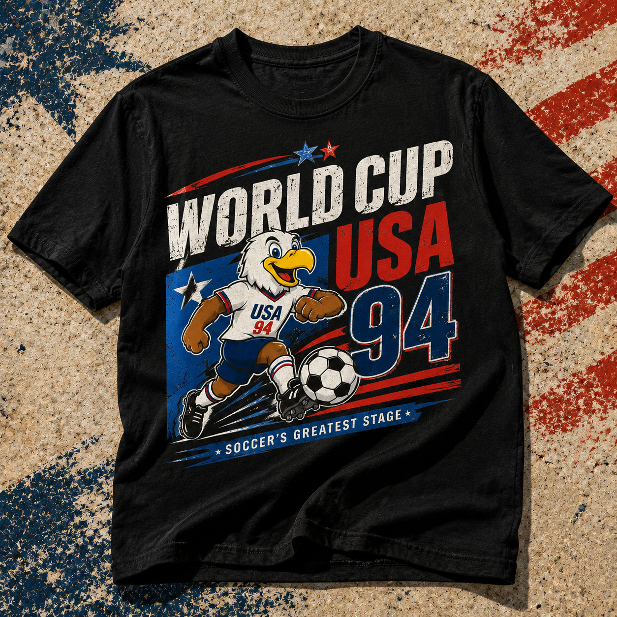 USA 94 World Cup Tee, Soccer Eagle Graphic T-Shirt, Comfort Colors Unisex Shirt gallery