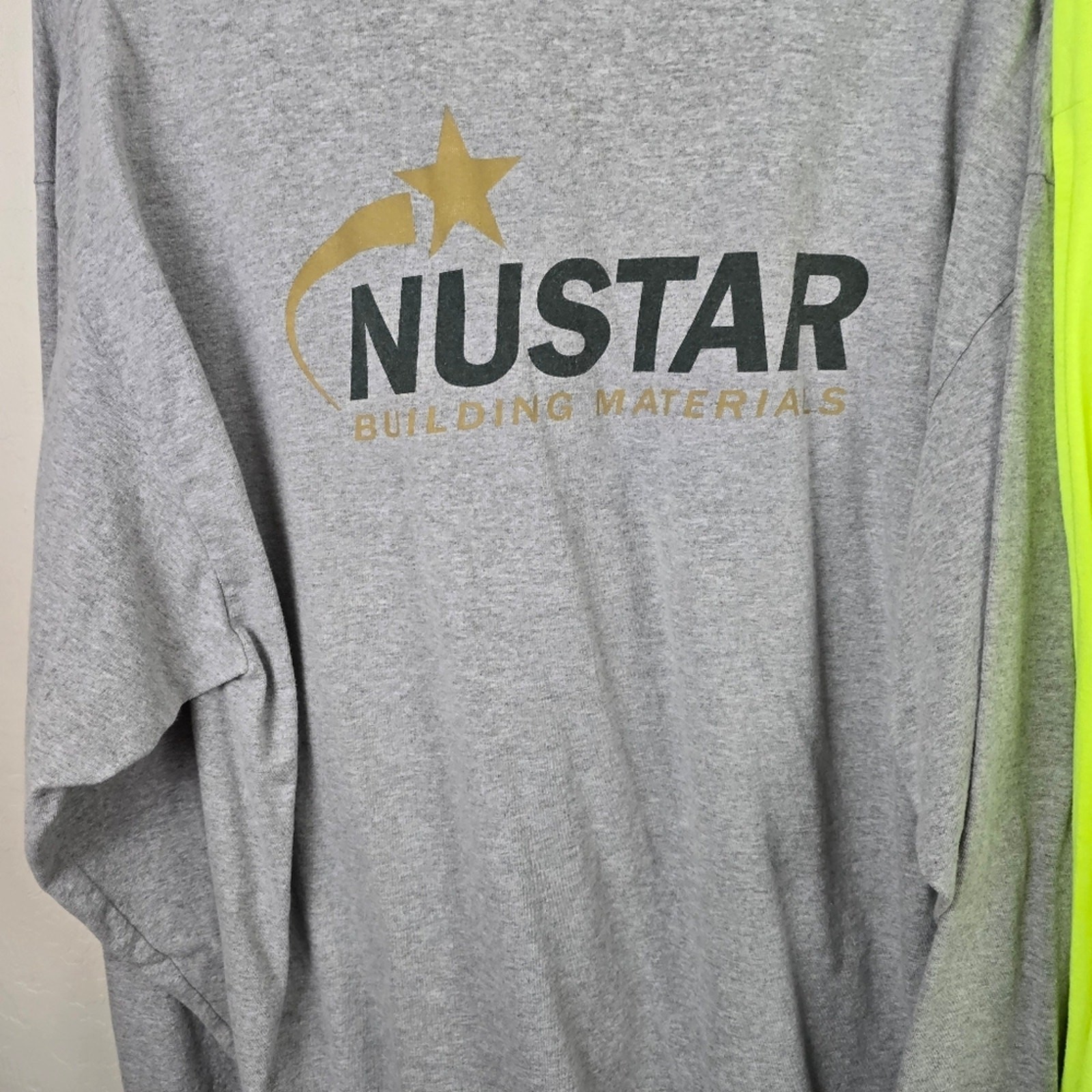 Safety Yellow Long Sleeve T Shirt I Got Mud In My Blood & Gret Nustar TShirt XL gallery