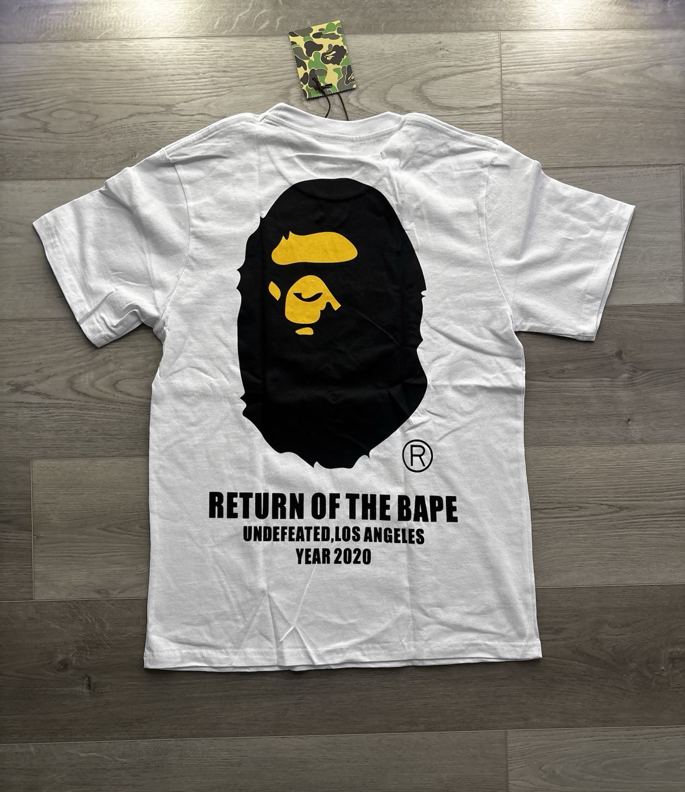 A Bathing Ape BAPE Undefeated Return of the Bape Ape Head Tee White Men's M gallery
