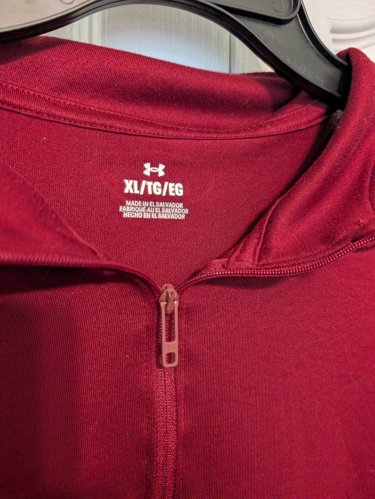 Under Armour Men's Maroon 1/4 Zip Pullover Long Sleeve Shirt Size XL gallery