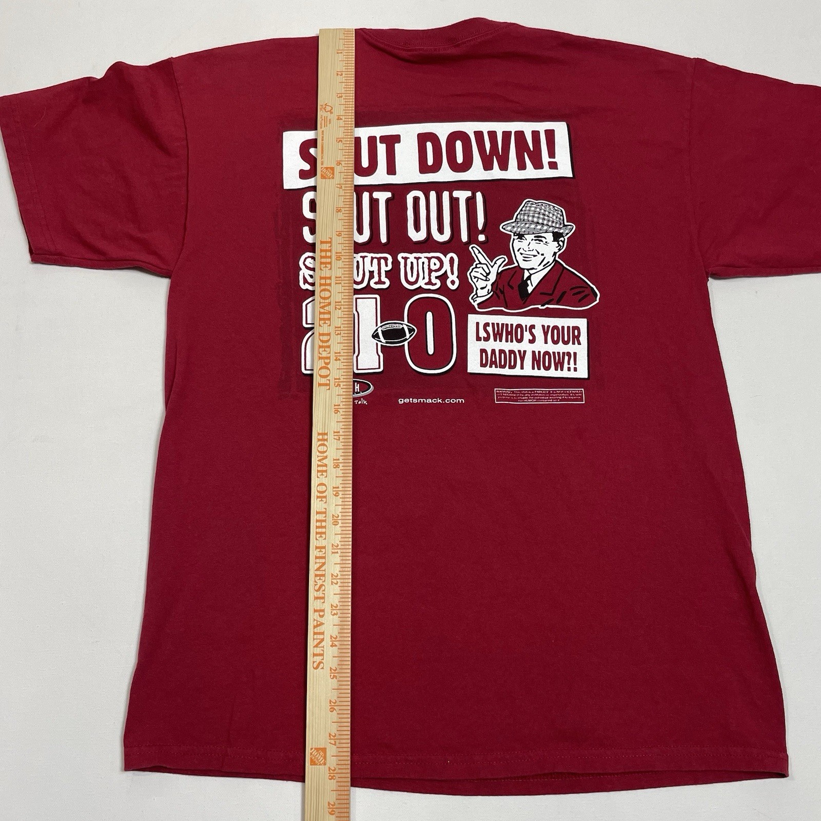 Alabama LSU Shirt Mens Large Red 21-0 Beatdown 2012 Smack Talk gallery