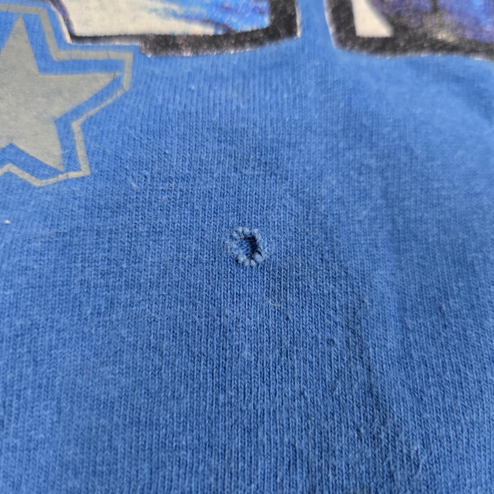 Vintage Starter Shirt Mens Medium Blue Long Sleeve Sports Graphic Made USA gallery