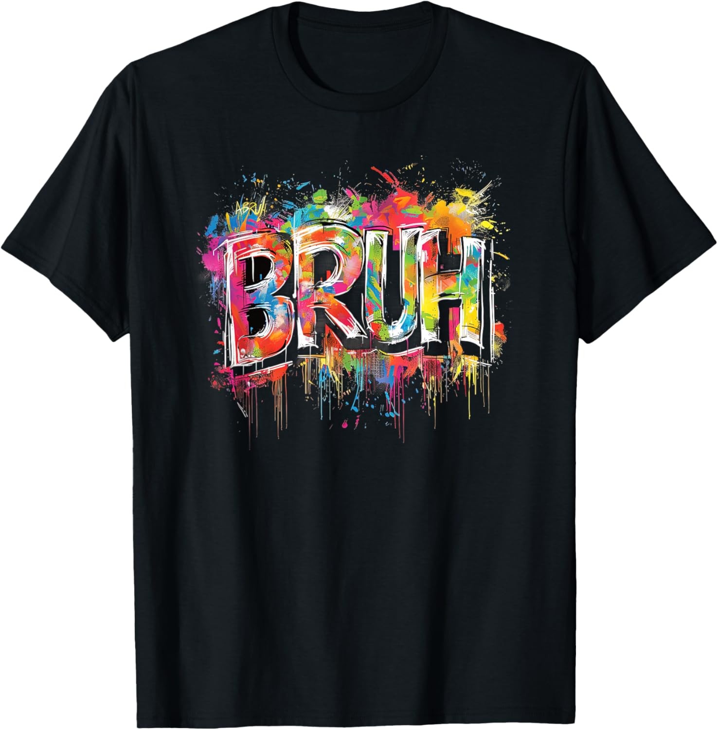 Boys Bruh Meme Funny Saying Teens Graffiti Aesthetic Kids T-Shirt gallery