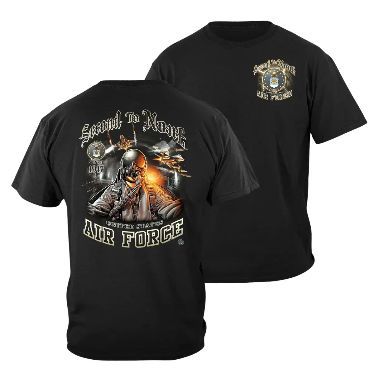 Second To None Air Force Shirt, US Air Force Pilot Graphic Tee
