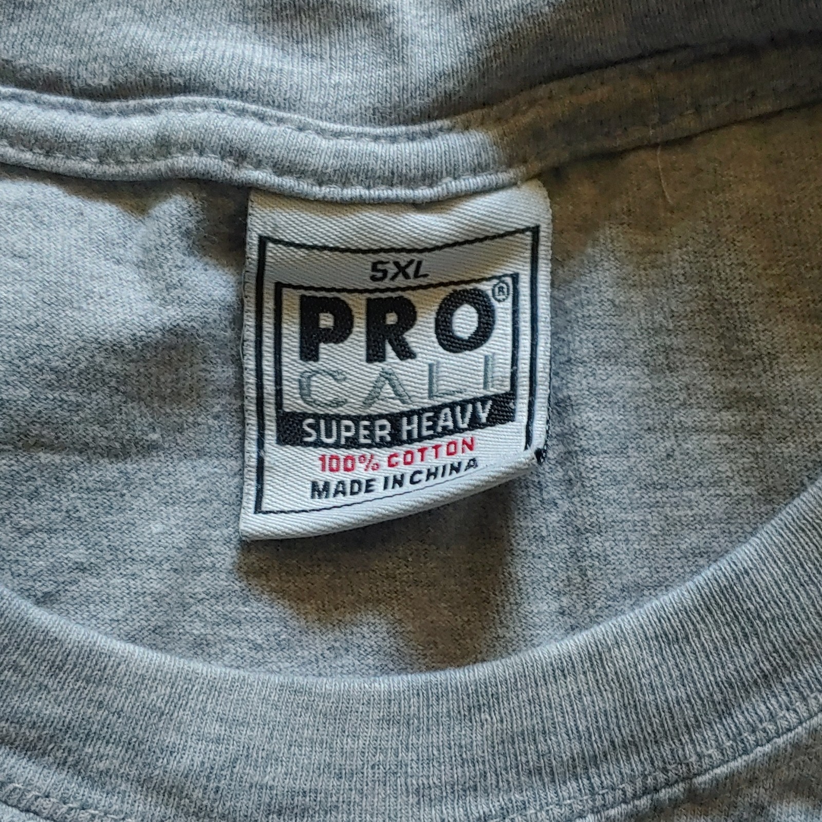 Pro Club Super Heavy Men's Cotton Jersey Crew Neck T-Shirt Lot Red Gray 4XL gallery