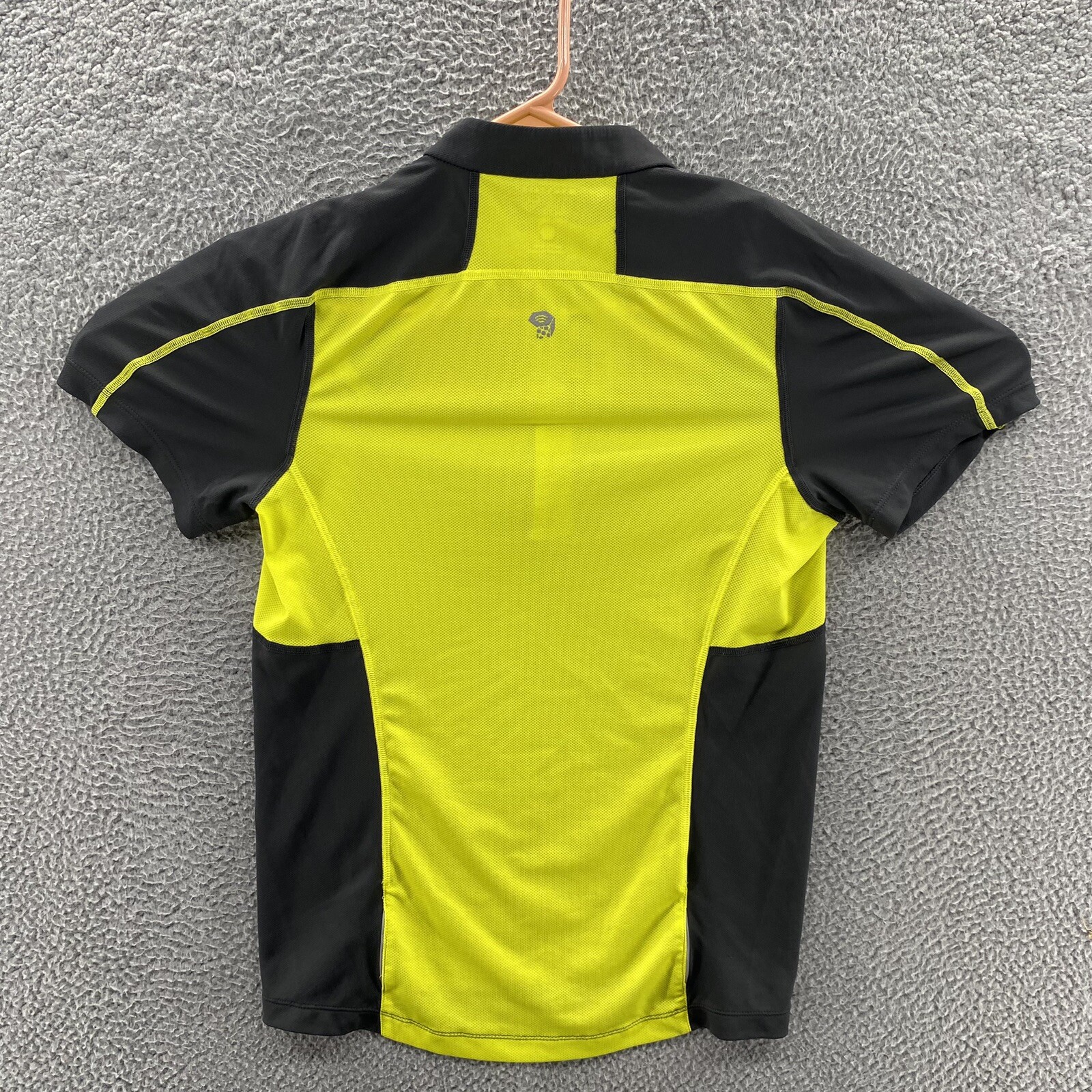 Mountain Hardwear Shirt Men Small Gray Yellow 1/4 Zip Lightweight Mesh Outdoors gallery