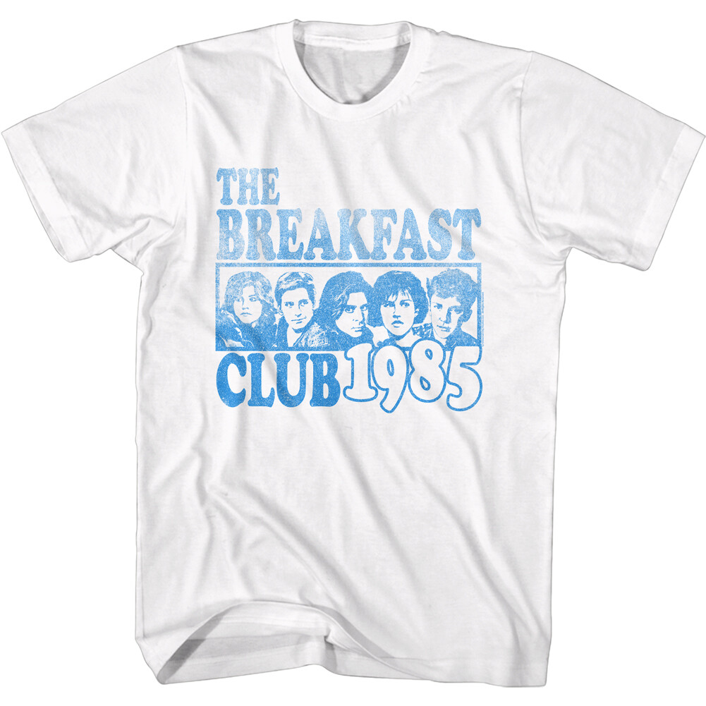 The Breakfast Club 1985 Movie Blue Ink Box Group Headshot Men’s T Shirt