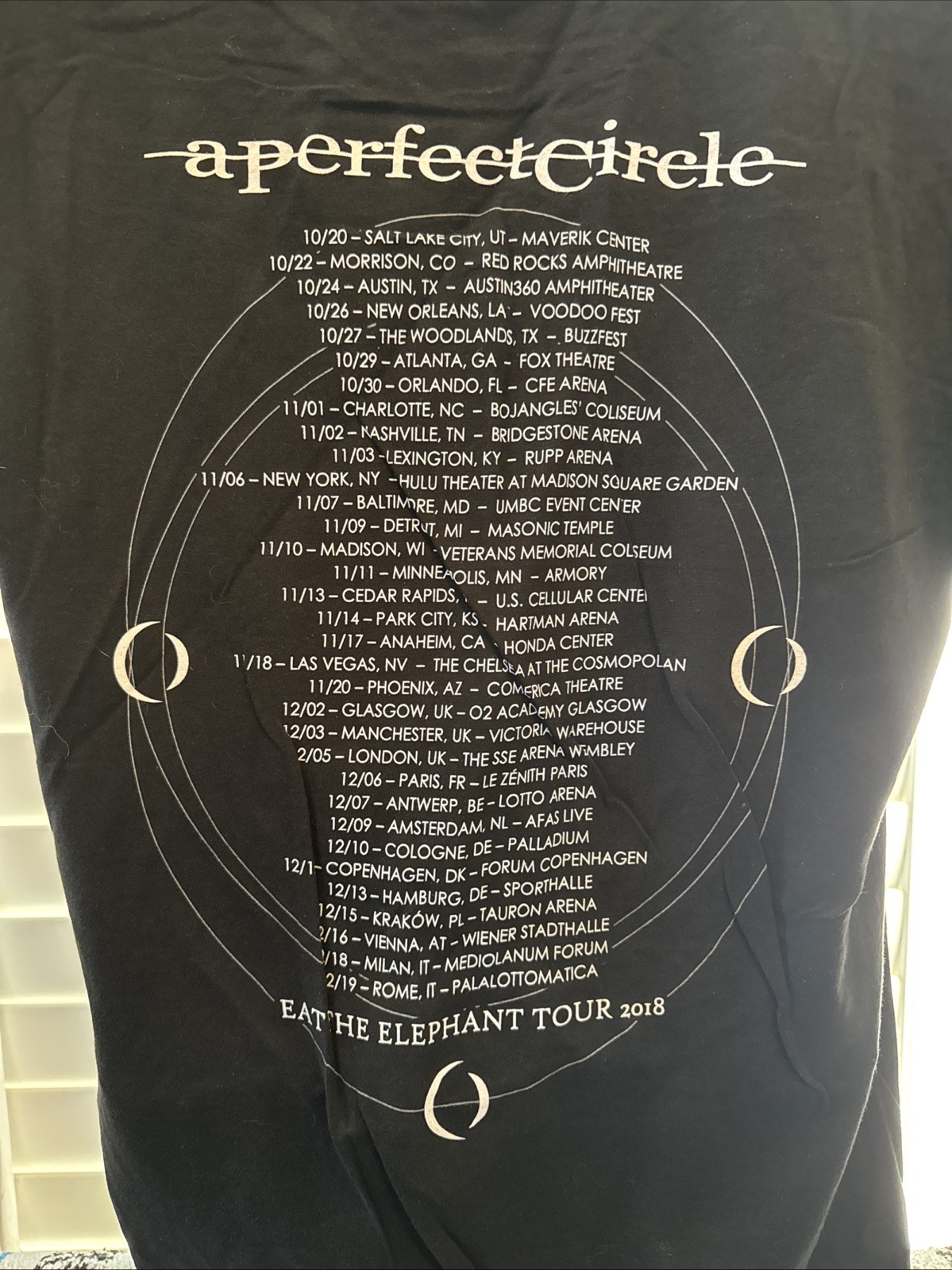 A Perfect Circle Eat The Elephant Large L Official 2018 Tour Shirt Tool New gallery