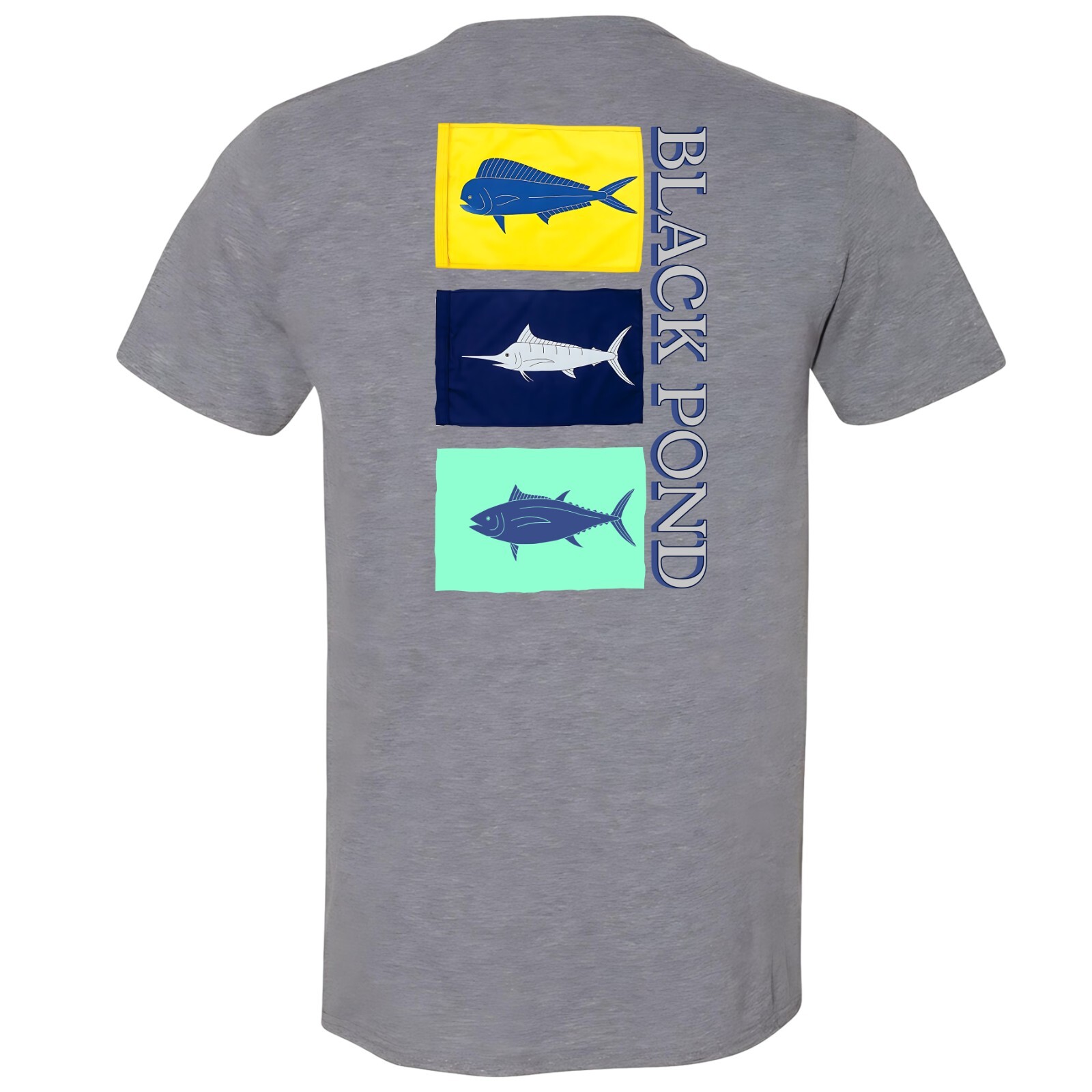 Black Pond Saltwater Series Men's T-shirt Offshore Fishing Flag Mahi Tuna Marlin gallery