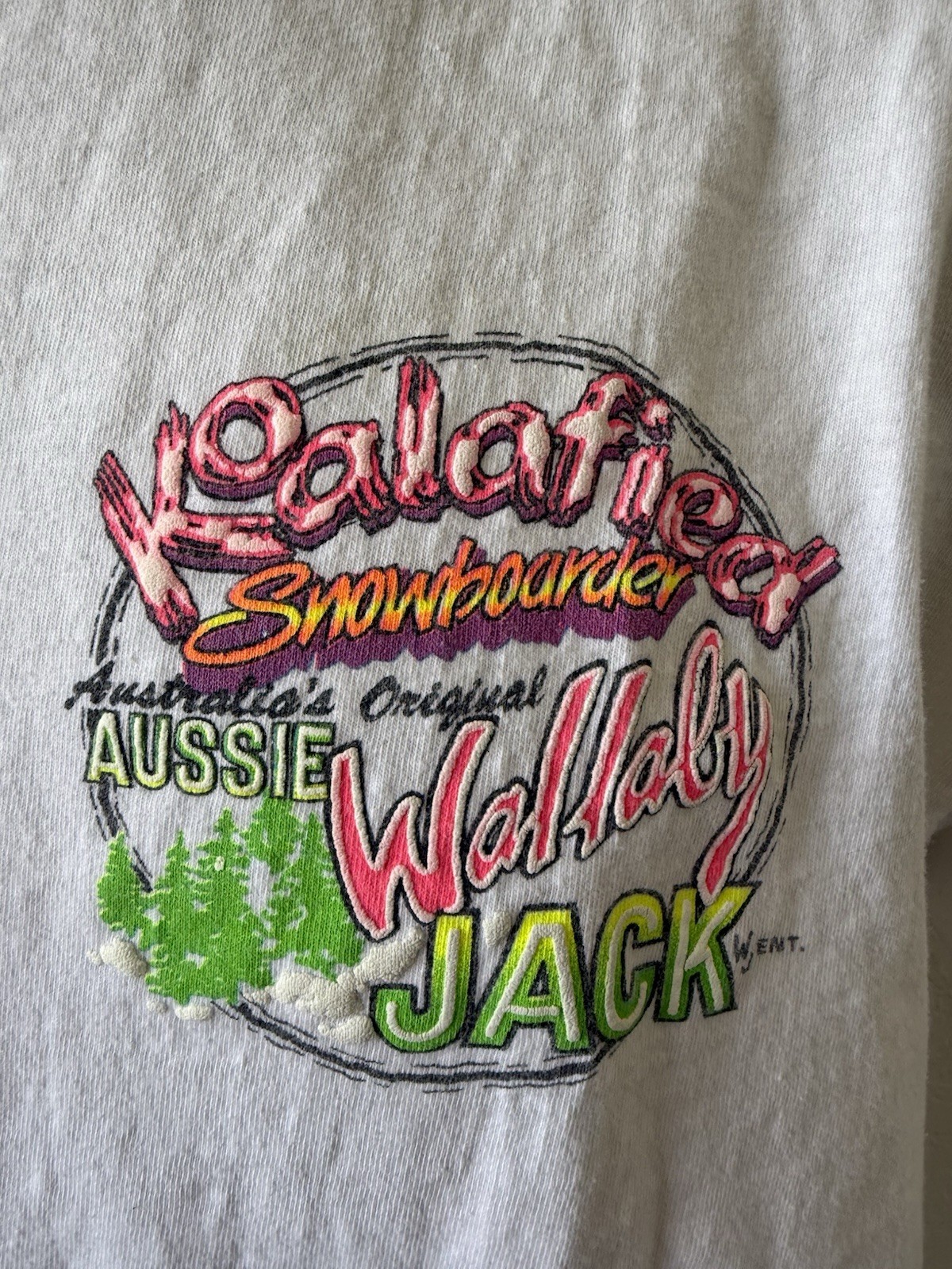 Vintage Wallaby Jack Koala Snowboard Puff Print Single Stitch Men’s L gallery