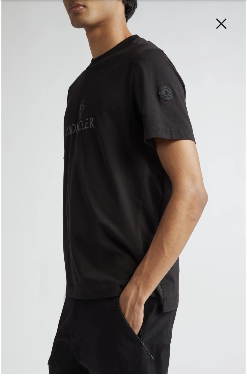 Moncler Logo Embellished T-ShirtIn Black XXL gallery