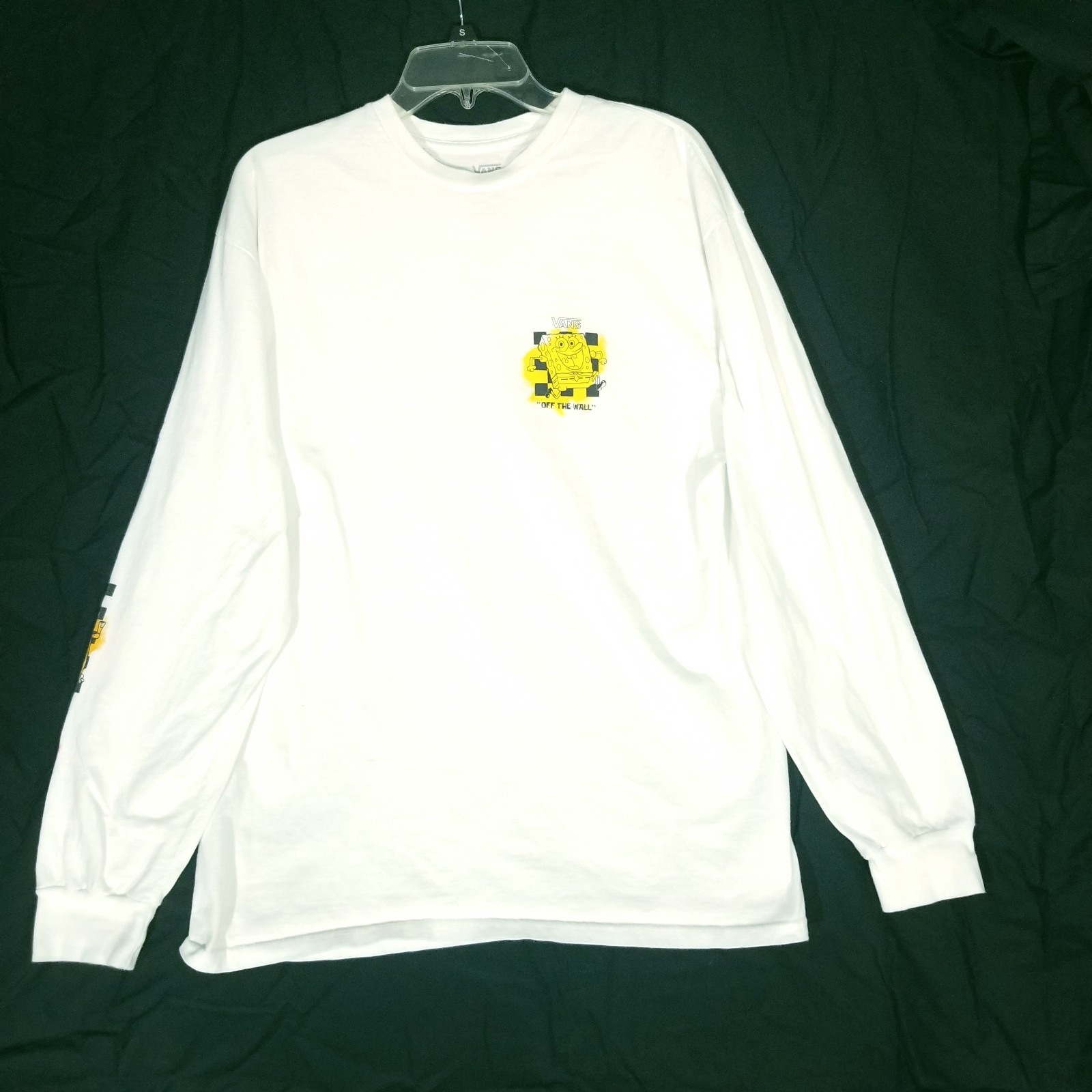 Vans SpongeBob Shirt Men Large White Long Sleeve Off The Wall Graphic Tee Cotton gallery