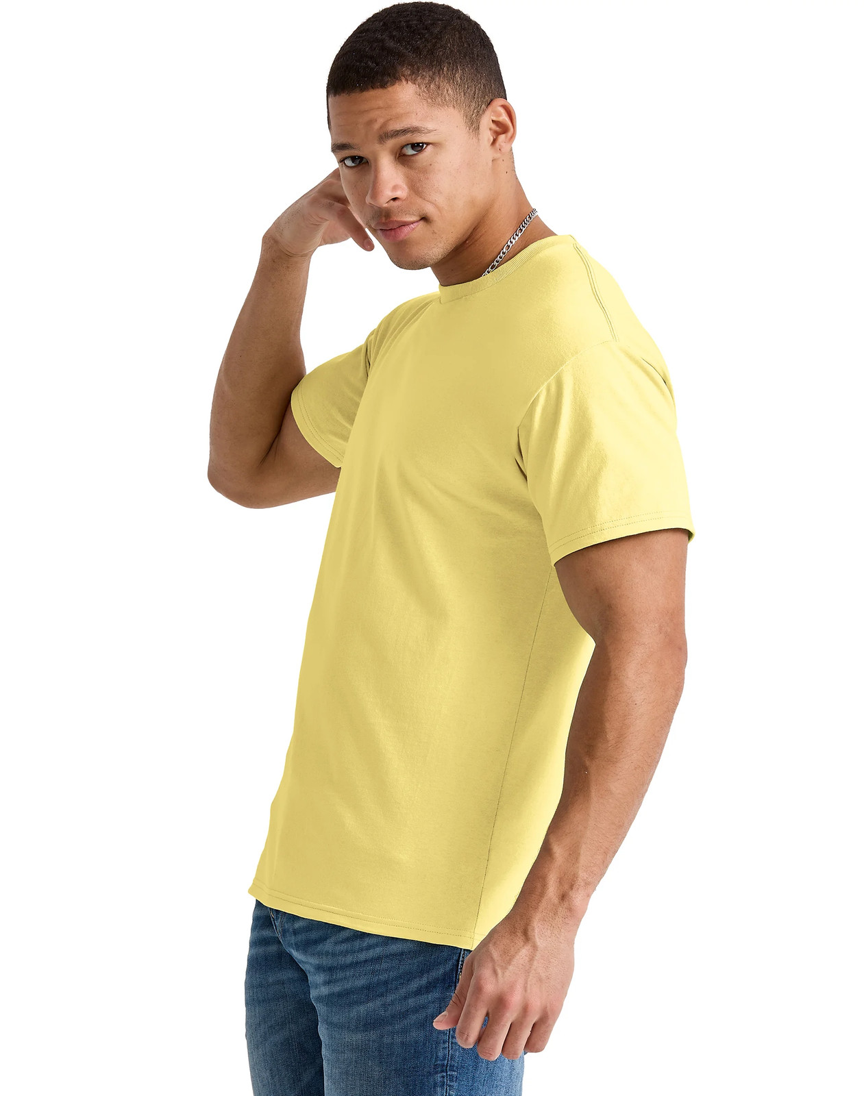 Hanes Men's T-Shirt Essentials Short Sleeve Tee 100% Cotton Crewneck Midweight gallery