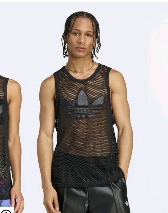 Sold Out ! adidas x Jeremy Scott 90s House Music Mesh Tank Top Tee S Small Nwt gallery