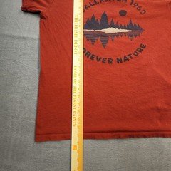 Fjallraven Forever Nature Forest Mirror Graphic T-Shirt Mens Large Red Tee