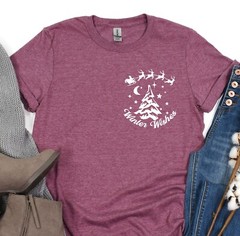 Oversize Tshirt, Winter Wishes Shirt, Christmas Tee, Gift Tshirt, New Year Shirt