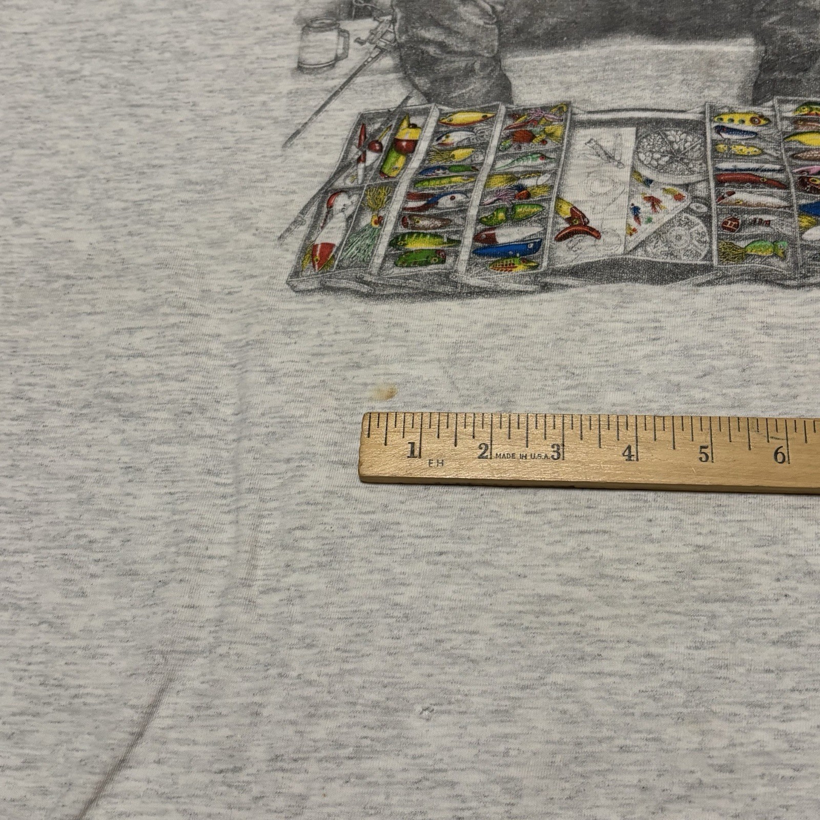 So Many Lures So Little Time Oneita Graphic T Shirt Men's Size XXL Made In USA gallery