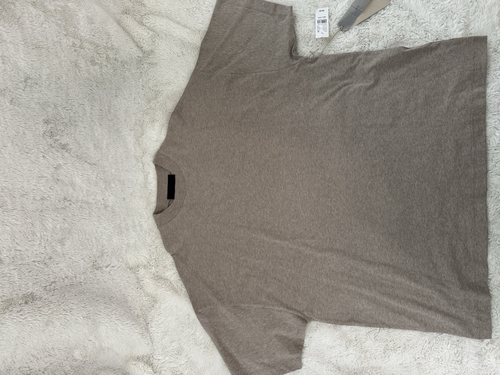 Essentials Fear of God Core Heather Cotton Jersey Men's Logo T-Shirt Size 2XL gallery