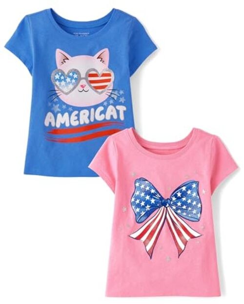Baby-Girls and Toddler All Holidays,Birthdays 5T Americat/American Flag Bow gallery