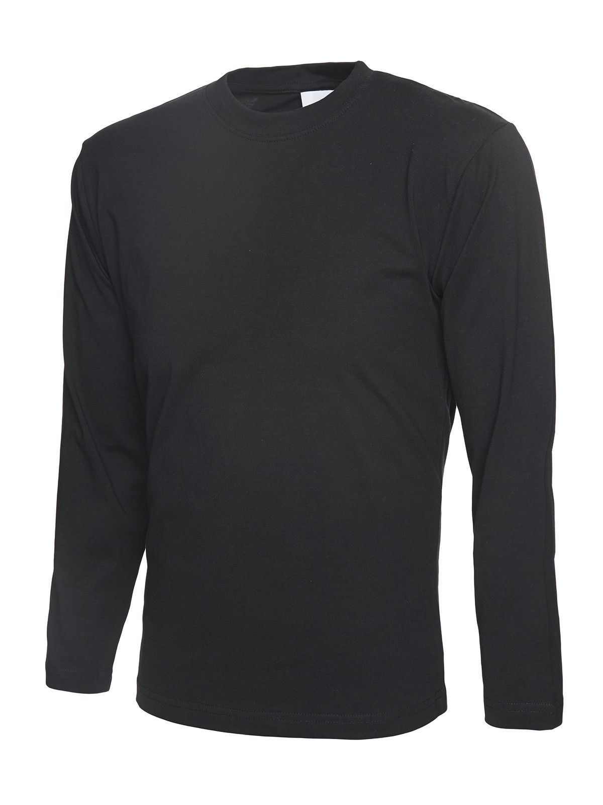 UNEEK Mens Long Sleeve T-Shirt Blank Casual Cotton T Shirt Plain Work Unisex Tee