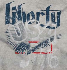 Vintage Distressed Liberty USA Bald Eagle Womens or Mens Crewneck T Shirt Tee