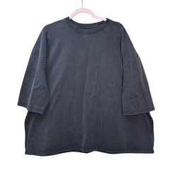Machus Private Label Men’s Oversized T Shirt Washed Black Size Small
