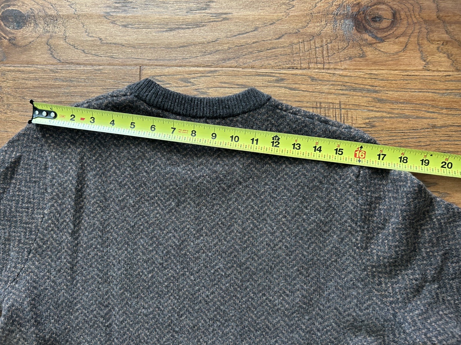 Taylor Stitch Eddy Crew Sweater Coffee Herringbone Merino Wool | 42 Large NWOT gallery