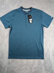 Prince Bomber Henley Shirt Mens Size Small Teal Performance Tennis Golf