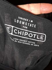 tshirt medium Chipotle keeping it real 21 inches pit2pit