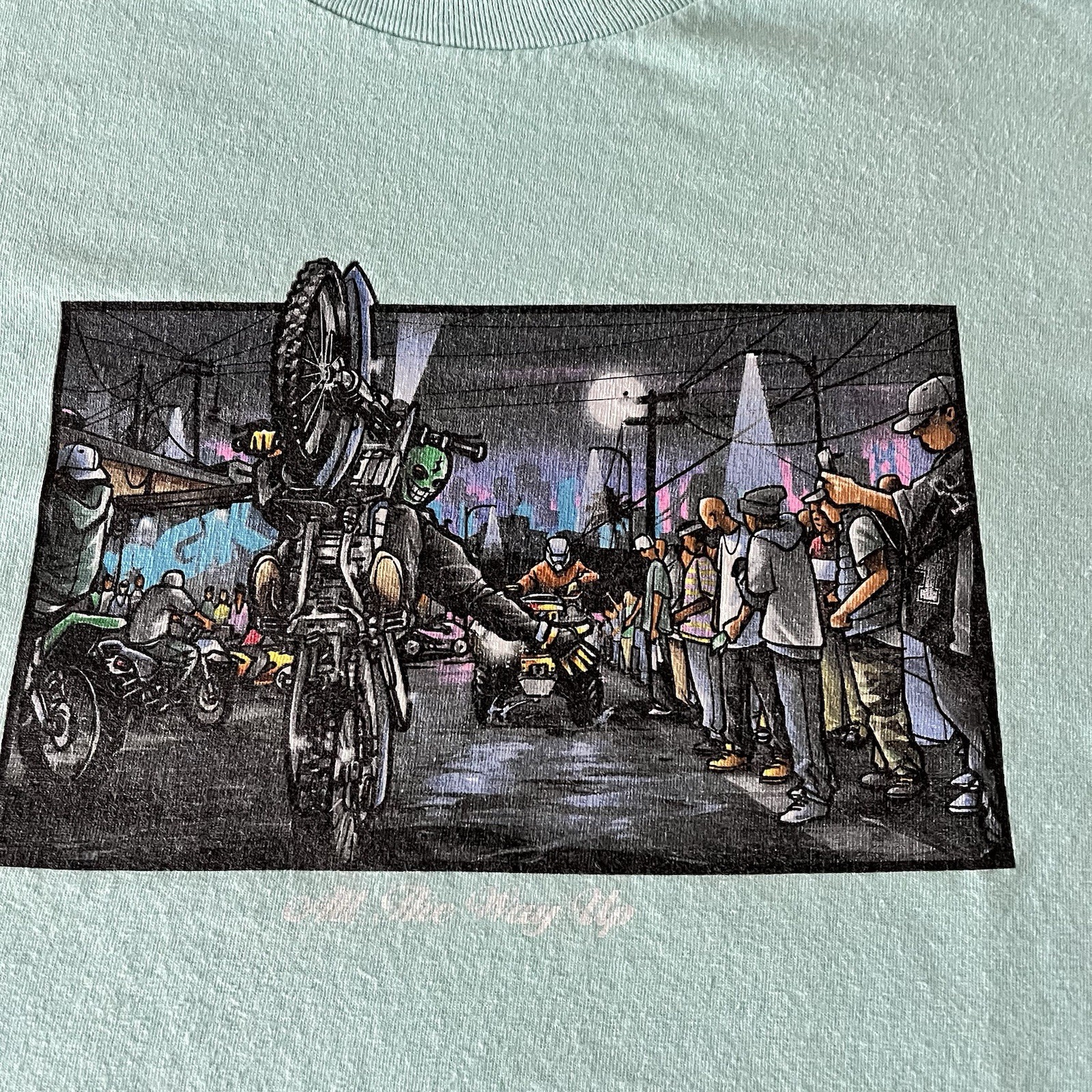 DGK All Way Up T-Shirt 2XL Mint Green Skateboard Streetwear Dirt Bike Stunt gallery