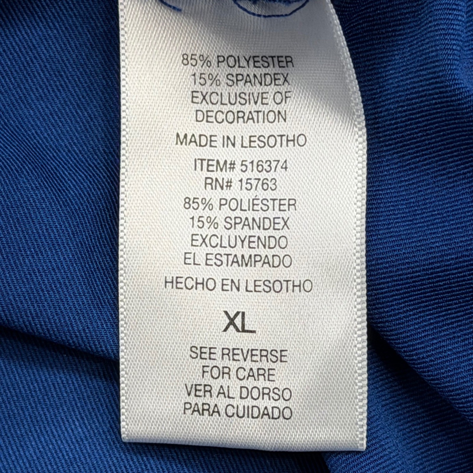 Champion Double Dry 516374 Mens XL Blue L/S Polyester/Spandex Performance Shirt gallery