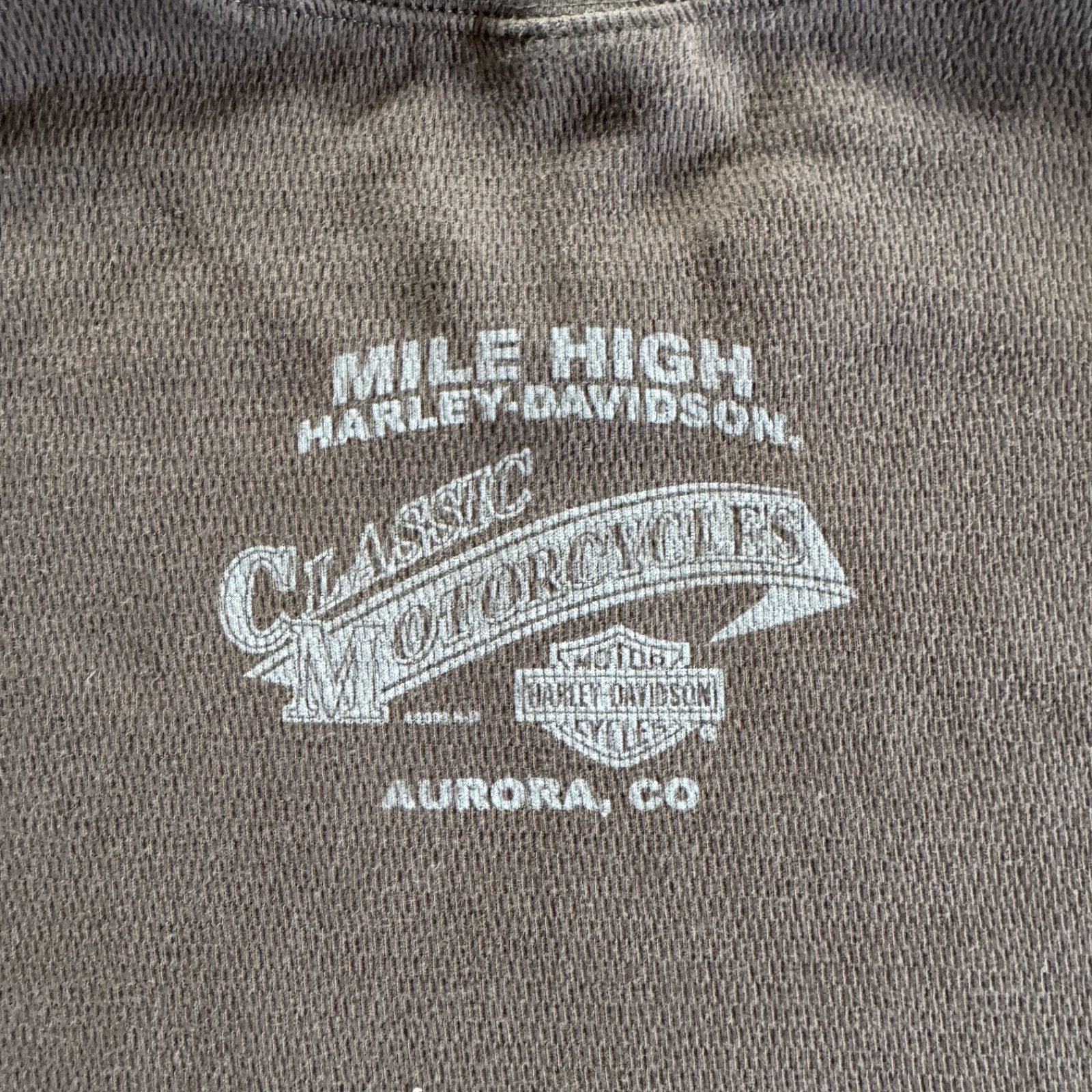 Harley-Davidson RARE Mens Med Gray Vintage Thermal Waffle Long Sleeve Shirt gallery