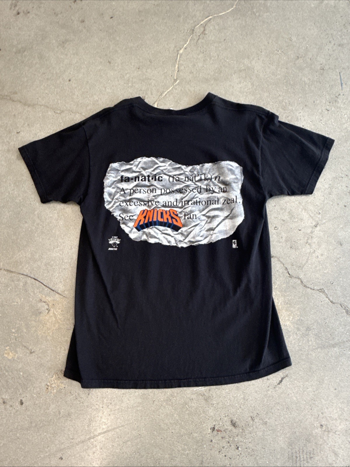 Vintage 1990s NBA New York Knicks Fanatic Short Sleeve Tee Shirt Size Large Rare gallery