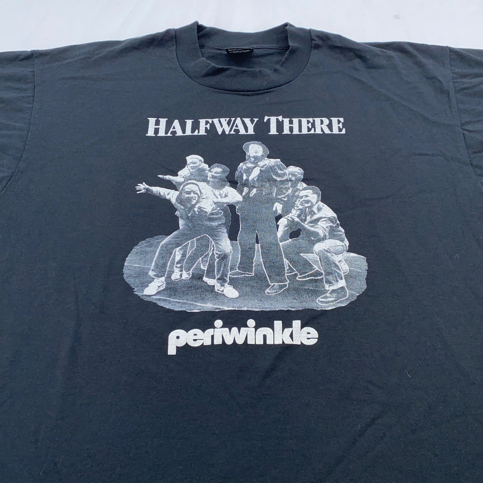 vintage 90s HALFWAY THERE PERIWINKLE T-Shirt XL play theater anti drug dare