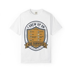 I Grew Up On And Survived Crest Graphic T-Shirt | Nostalgic Icons