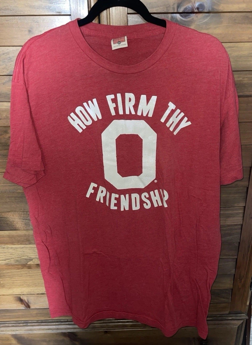 Homage Red Ohio State T-Shirt Size 3XL Unisex 'How Firm Thy Friendship' gallery